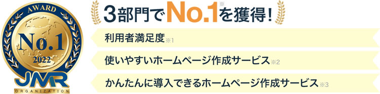 グーペは3部門でNo.1を獲得