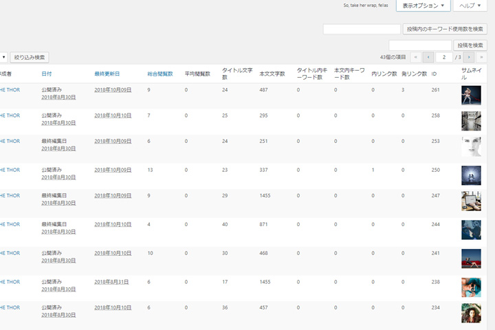 THE THORの「見える化システム」で自分のサイトを分析